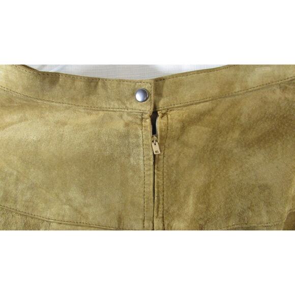 West Bay Leather Womens 2-Pc Suit Set Brown Blazer Jacket M And Skirt Size 8 - Picture 12 of 14